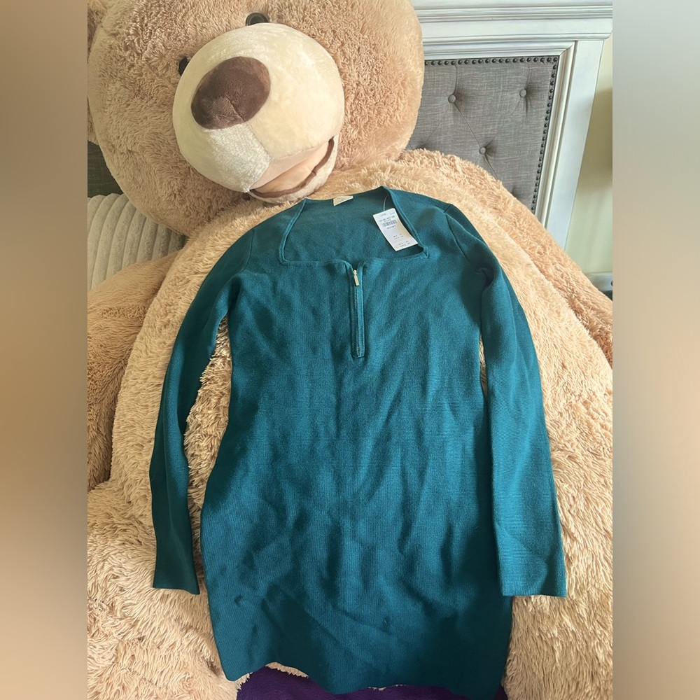 Abercrombie Teal Sweater Mini Dress